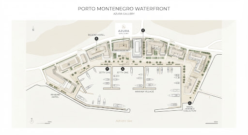Map of Porto Montenegro waterfront district